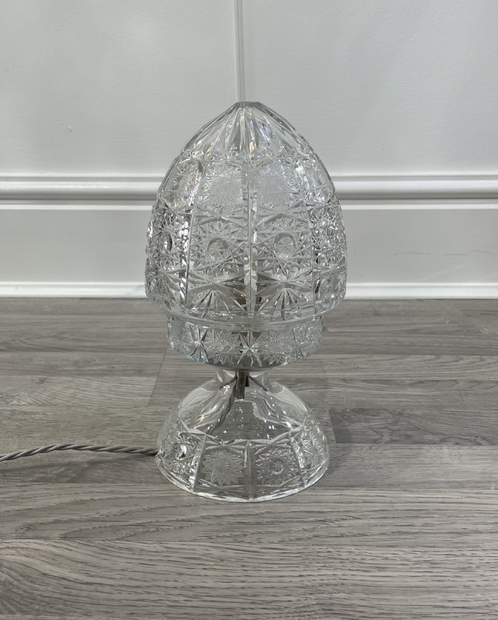 Quality George V Cut Glass Table Lamp