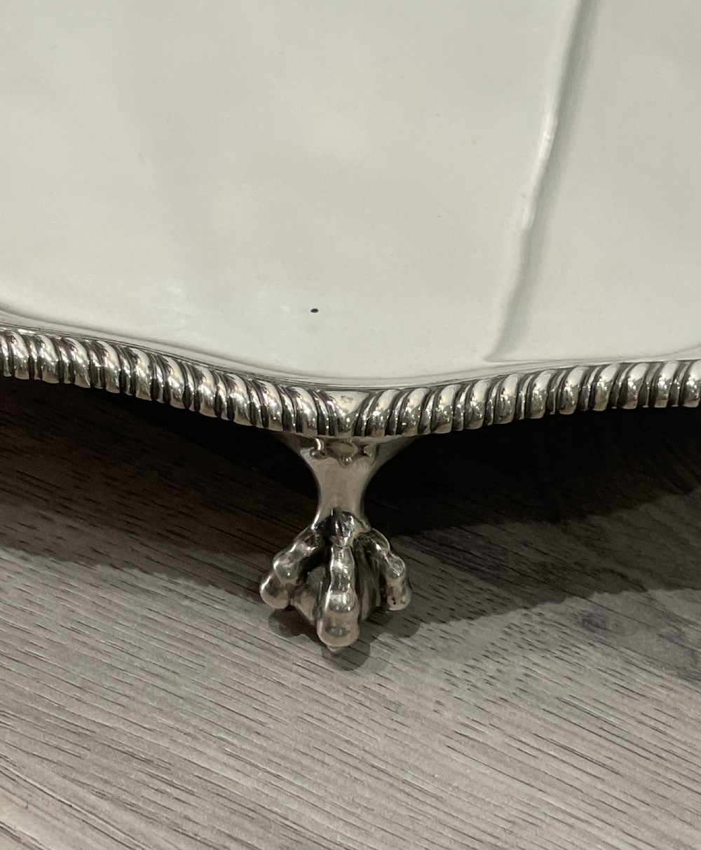 Very Large Victorian Solid Silver Drinks Tray, 1899 View V