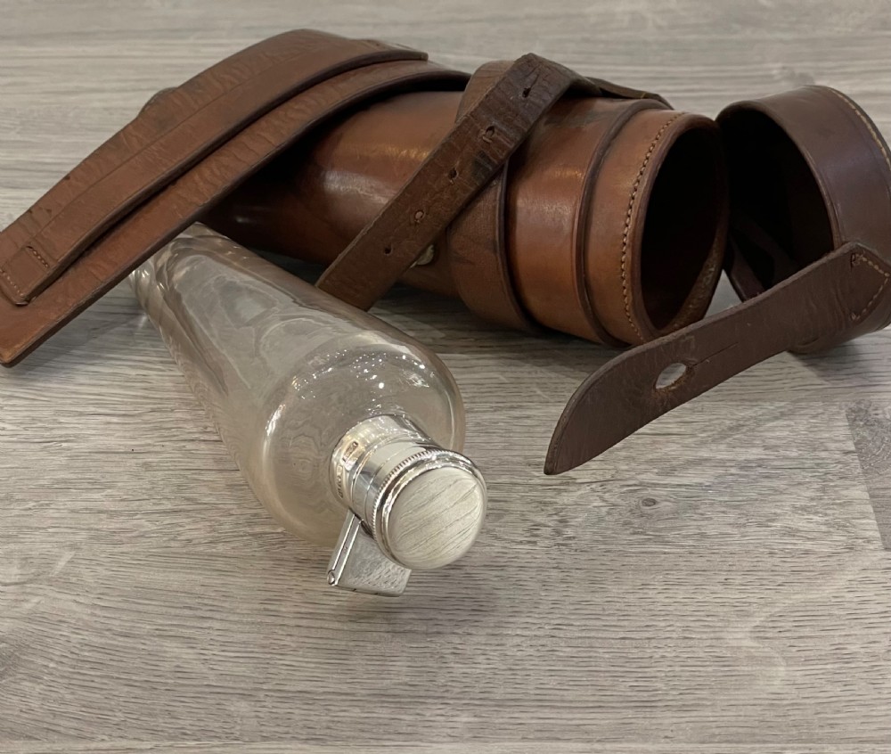 Gentleman’s Silver Topped Hunting Flask retailed by Harrods View II