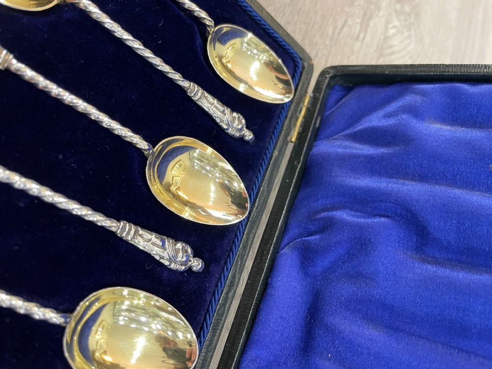 Set of Six Edwardian Silver Apostle Spoons View II