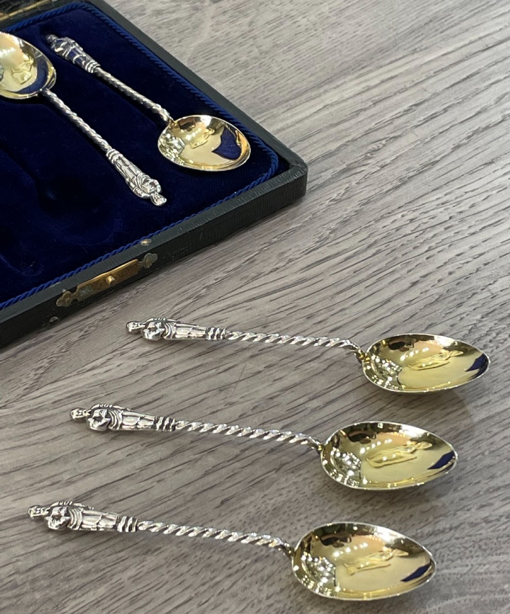 Set of Six Edwardian Silver Apostle Spoons View VI