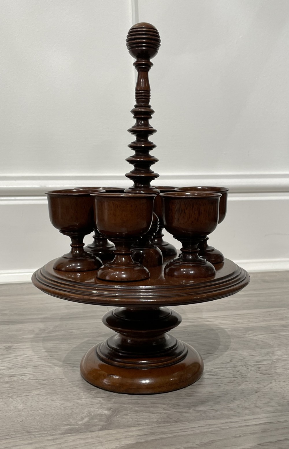 Exceptional George III Treen Egg Cruet