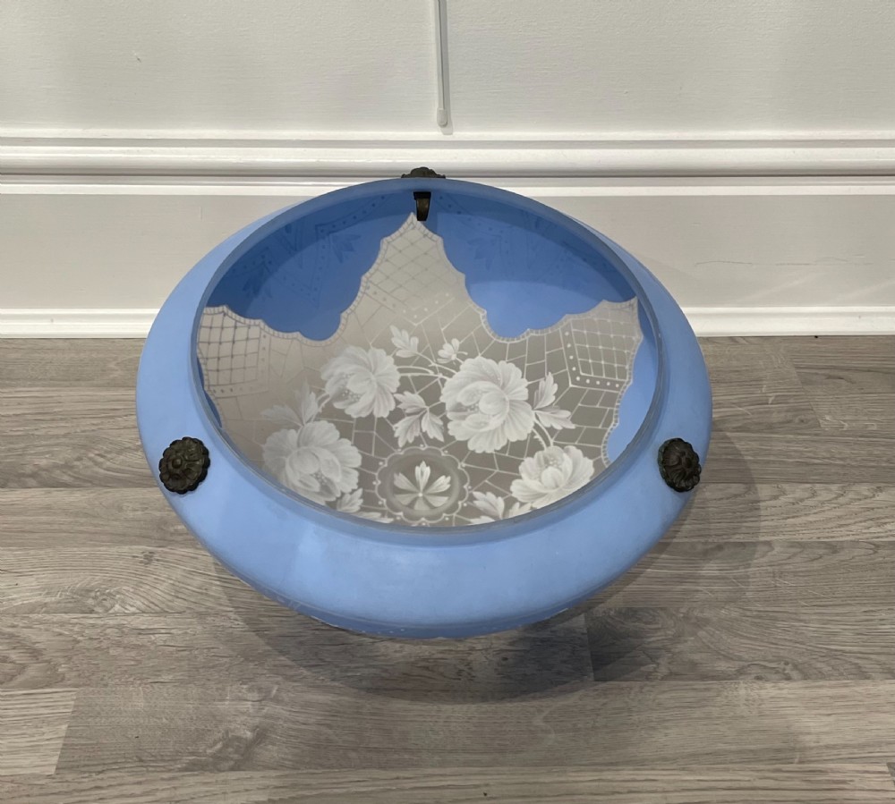 Stunning Ceiling Light Plafonnier, Style of Thomas Webb View IX