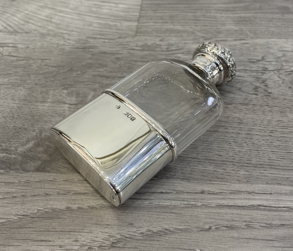 Late Victorian Silver Hip Flask, 1901