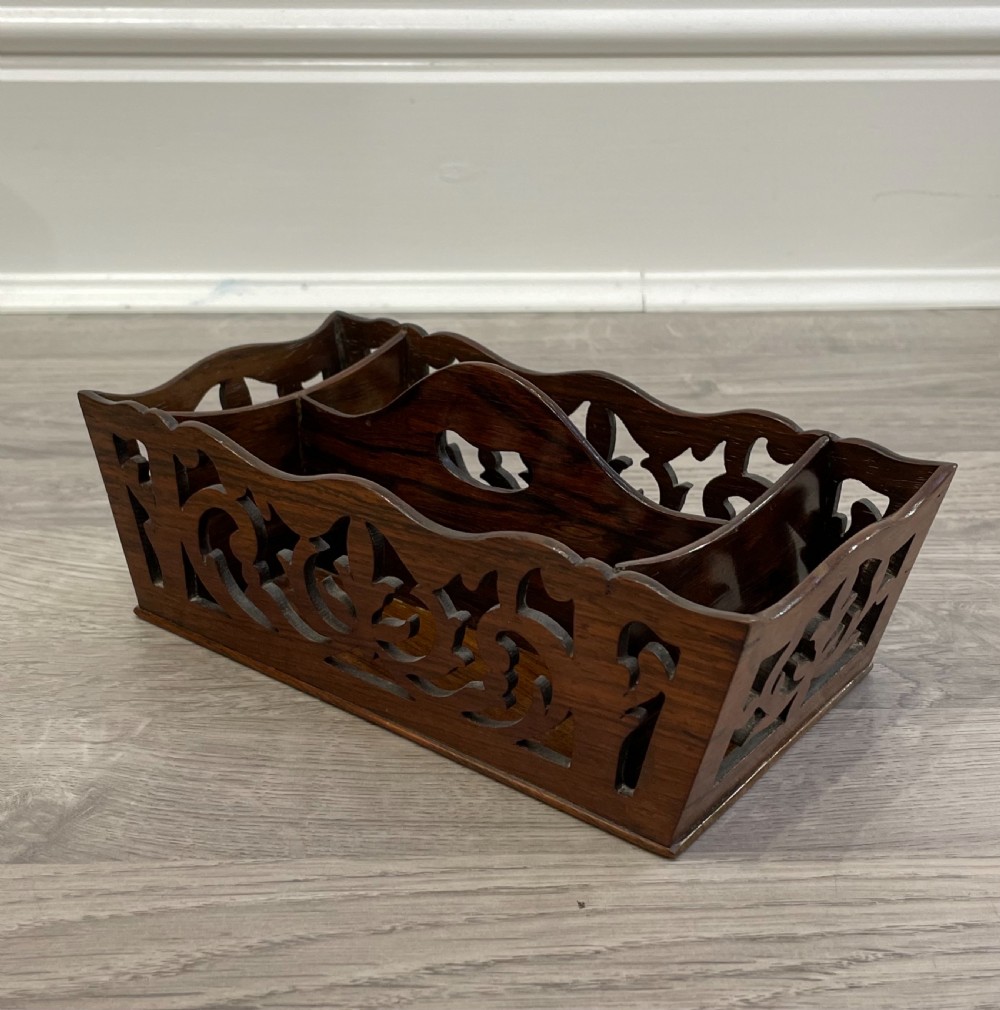 Regency Rosewood Desk Correspondence Tray