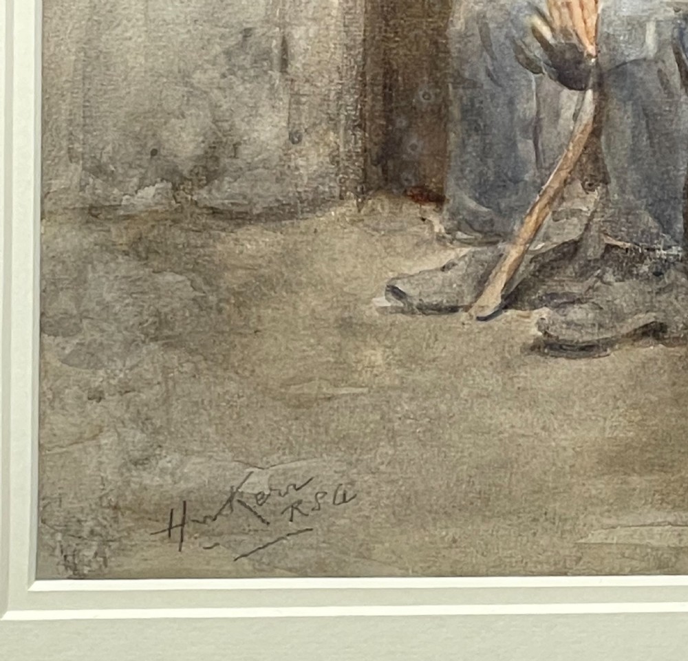 Watercolour of Seated Gent by Henry Wright Kerr (1857 - 1936) View IV
