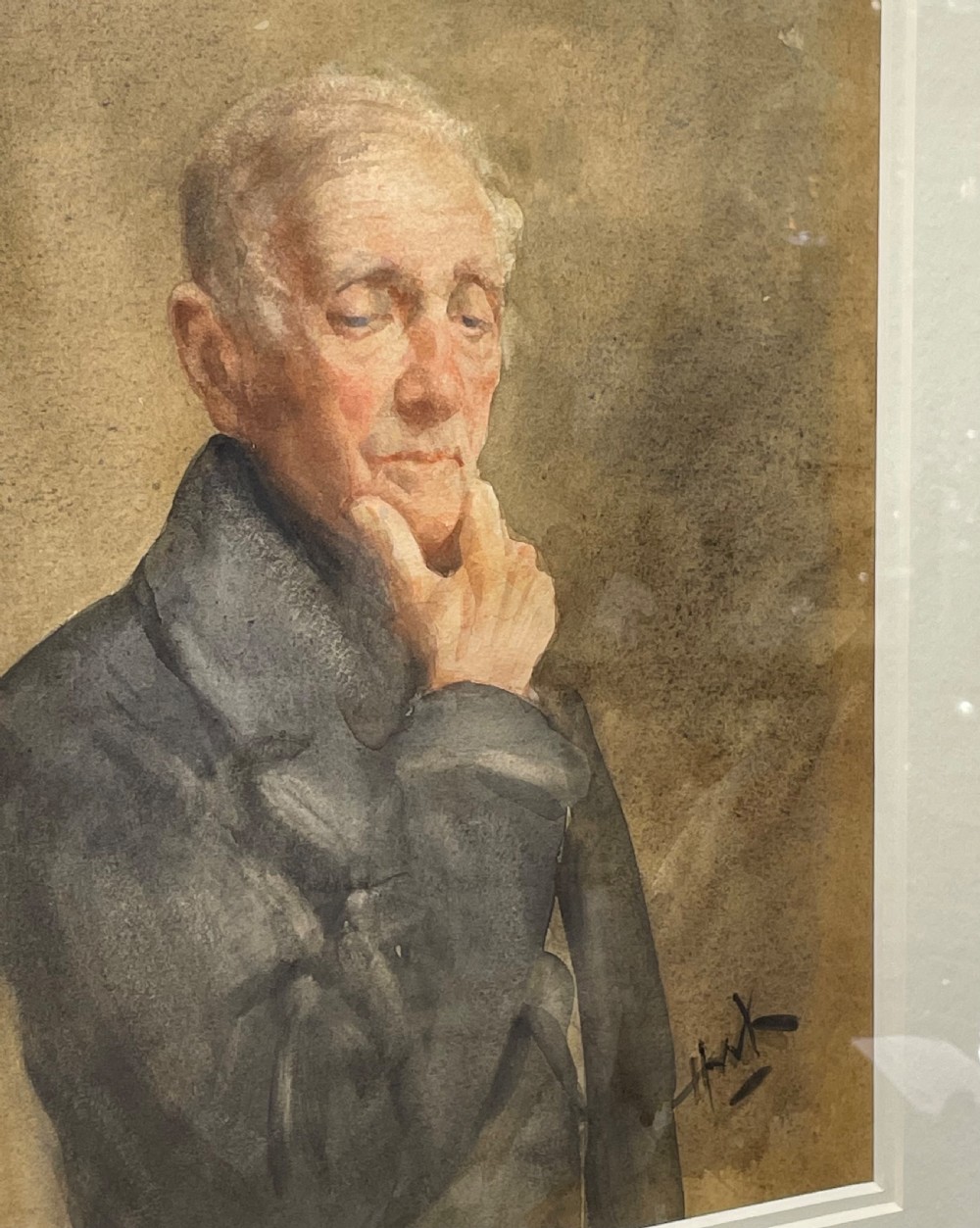 Watercolour of Elderly Man by Henry Wright Kerr (1857 - 1936) View III