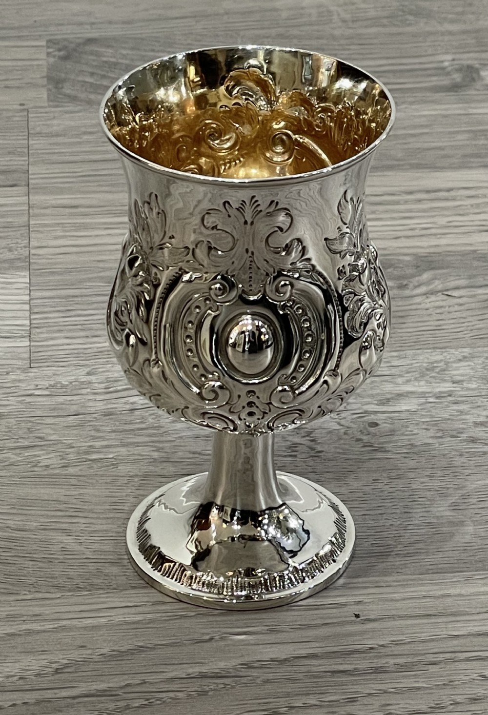 Victorian Solid Silver Wine Goblet, 1858