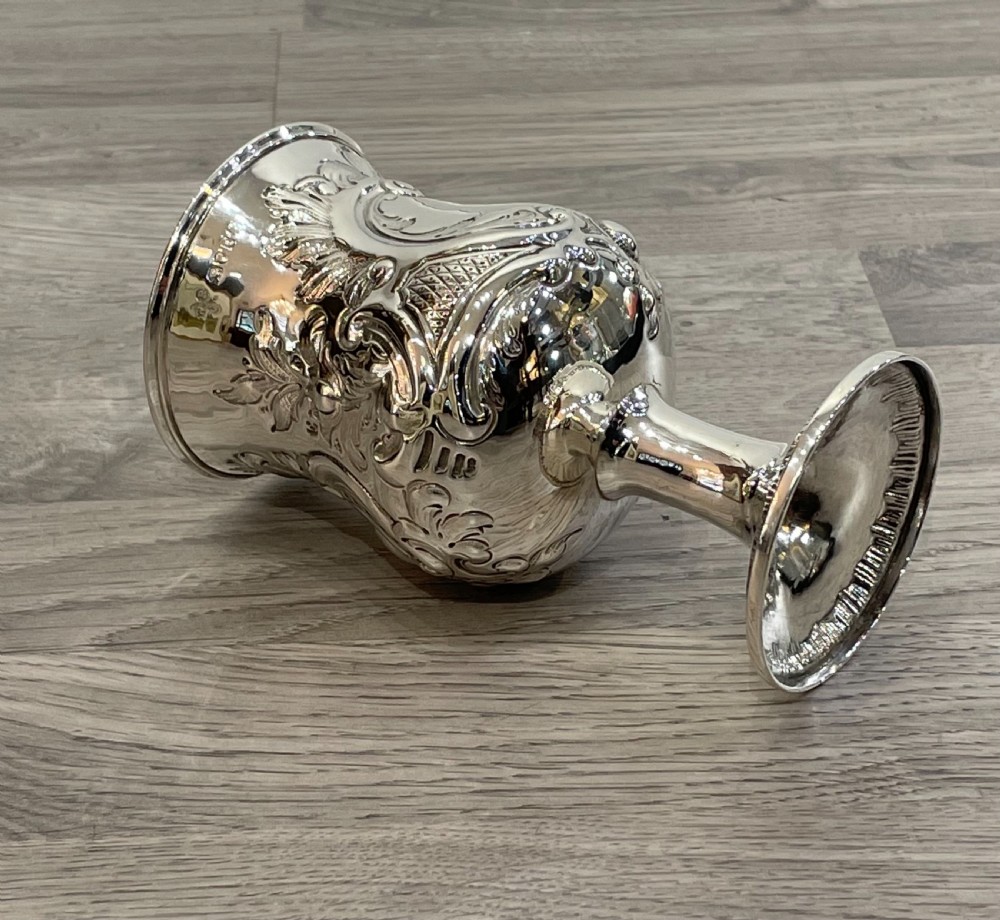  Victorian Solid Silver Wine Goblet, 1858 View VII