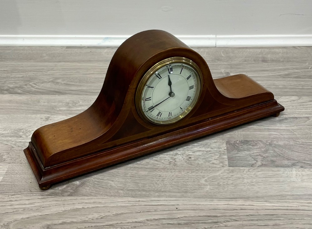Edwardian Inlaid Mahogany Mantel Clock View V
