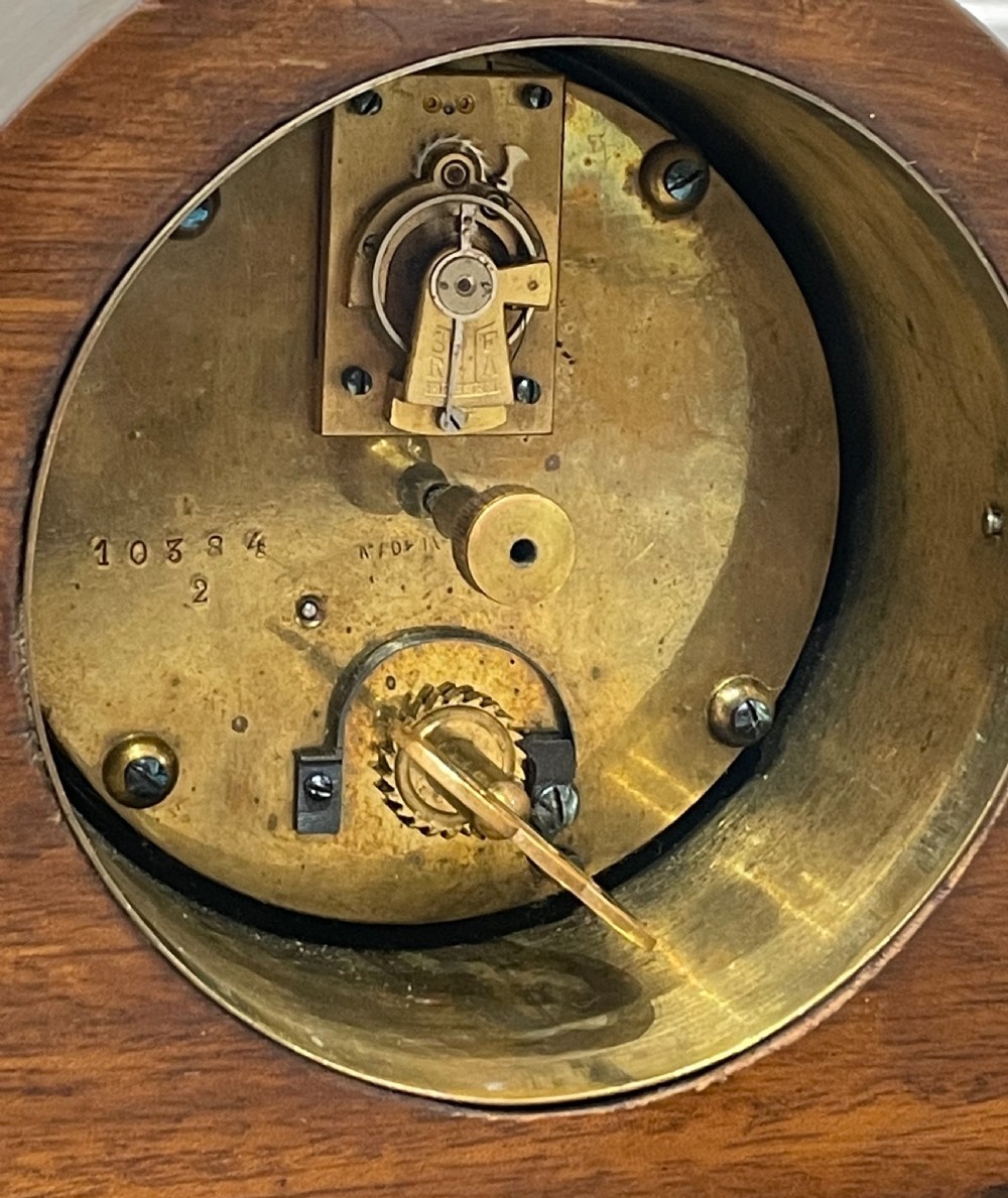 Edwardian Inlaid Mahogany Mantel Clock View VIII
