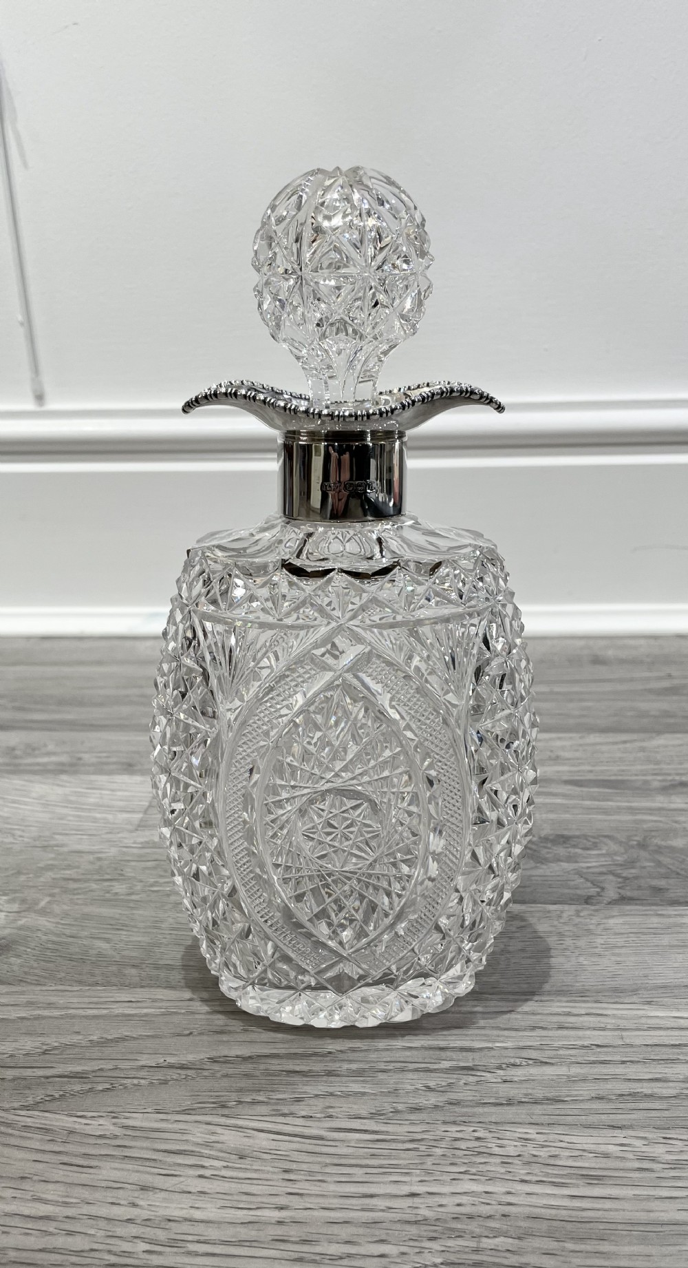 Stunning George V Silver & Cut Glass Decanter