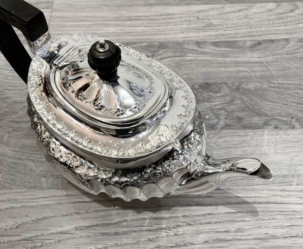 Victorian Solid Silver Teapot, 1898 View VII