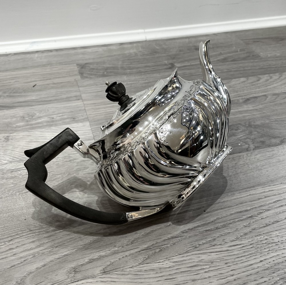 Victorian Solid Silver Teapot, 1898 View VIII