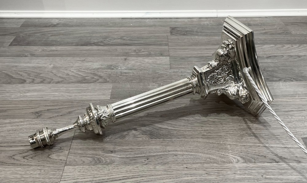 Stunning Victorian Silver Plated Lamp View VI