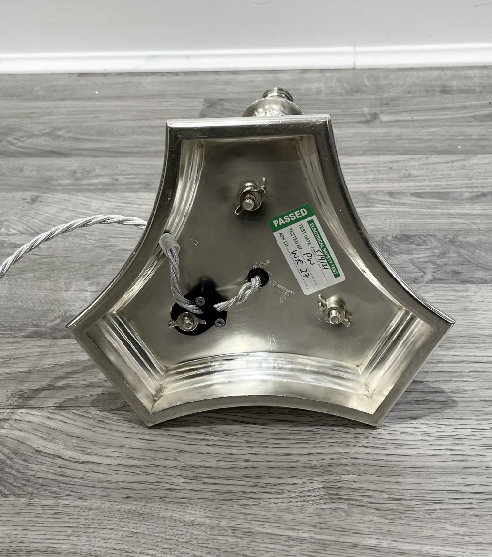 Stunning Victorian Silver Plated Lamp View IX