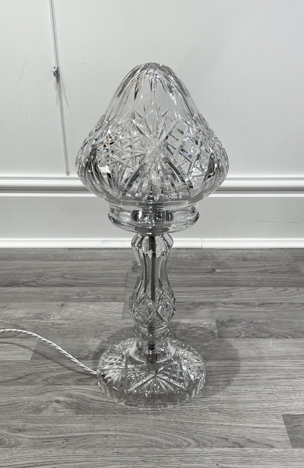 Quality Cut Glass Mushroom Lamp