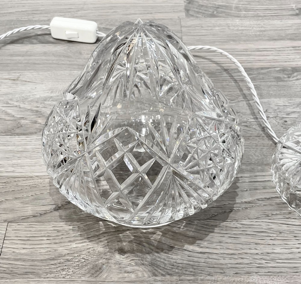 Quality Cut Glass Mushroom Lamp View VII