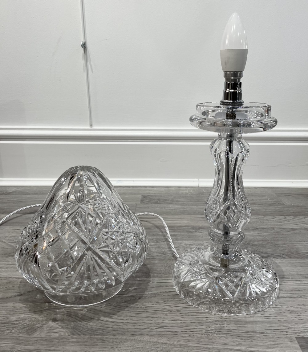 Quality Cut Glass Mushroom Lamp View VIII