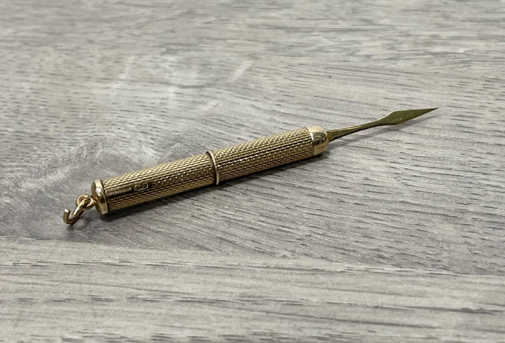 Quality 9ct Gold Cigar Piercer by Cohen & Charles View III