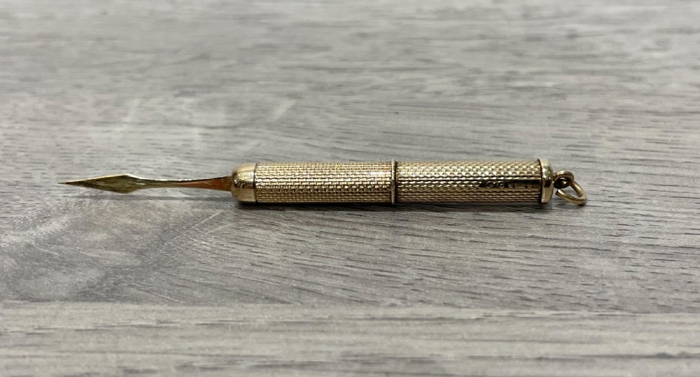 Quality 9ct Gold Cigar Piercer by Cohen & Charles View IV
