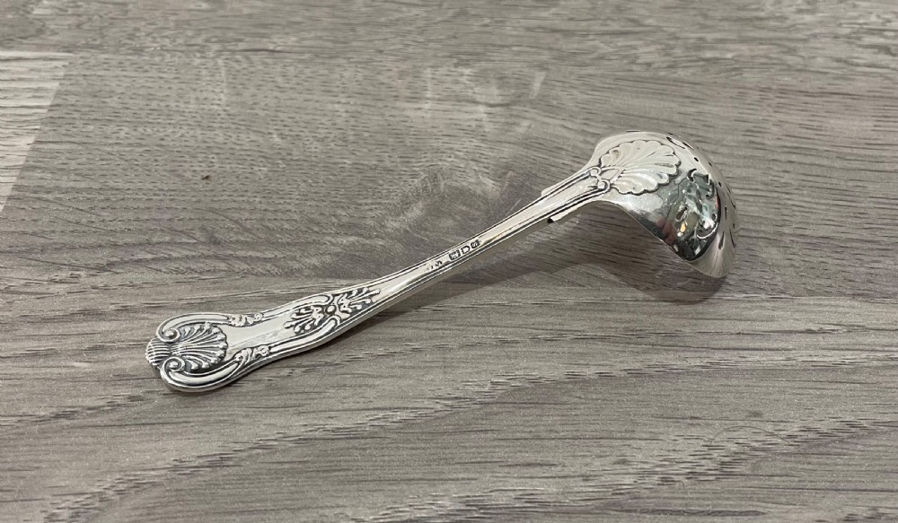 George V Solid Silver Sugar Sifter Spoon View II