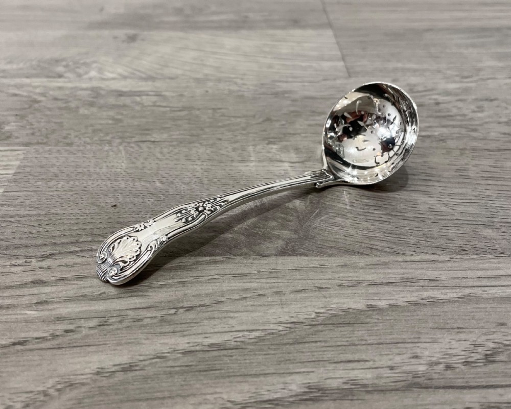 George V Solid Silver Sugar Sifter Spoon View IV