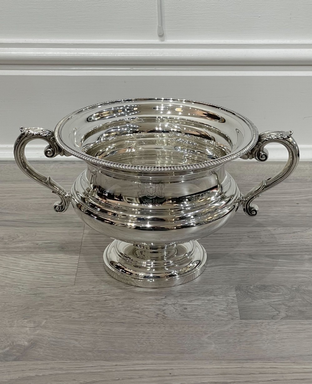 Large George V Solid Silver Twin Handle Bowl, Walker & Hall