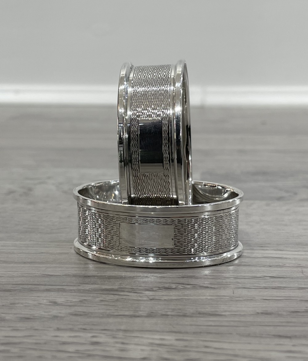 Pair of Solid Silver Napkin Rings
