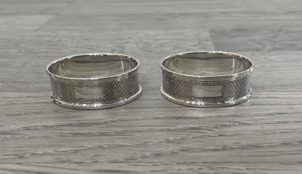 Pair of Solid Silver Napkin Rings View II