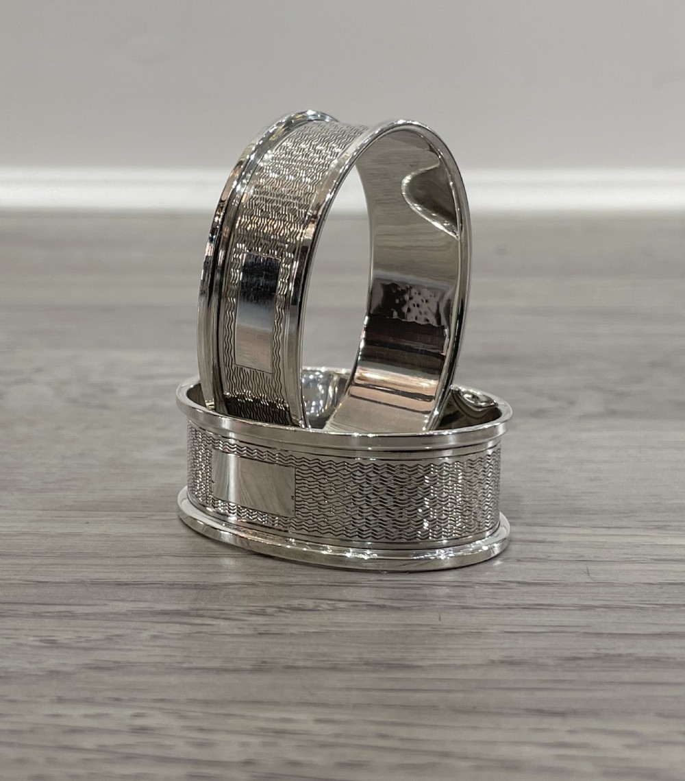 Pair of Solid Silver Napkin Rings View IV