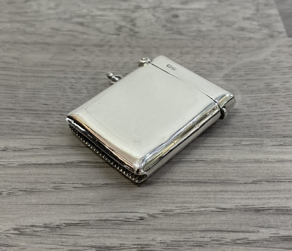 George V Solid Silver Vesta Case, Chester