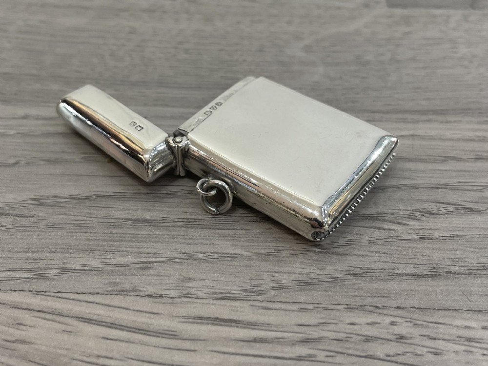 George V Solid Silver Vesta Case, Chester View III