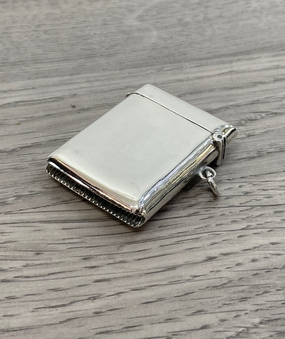 George V Solid Silver Vesta Case, Chester View IV