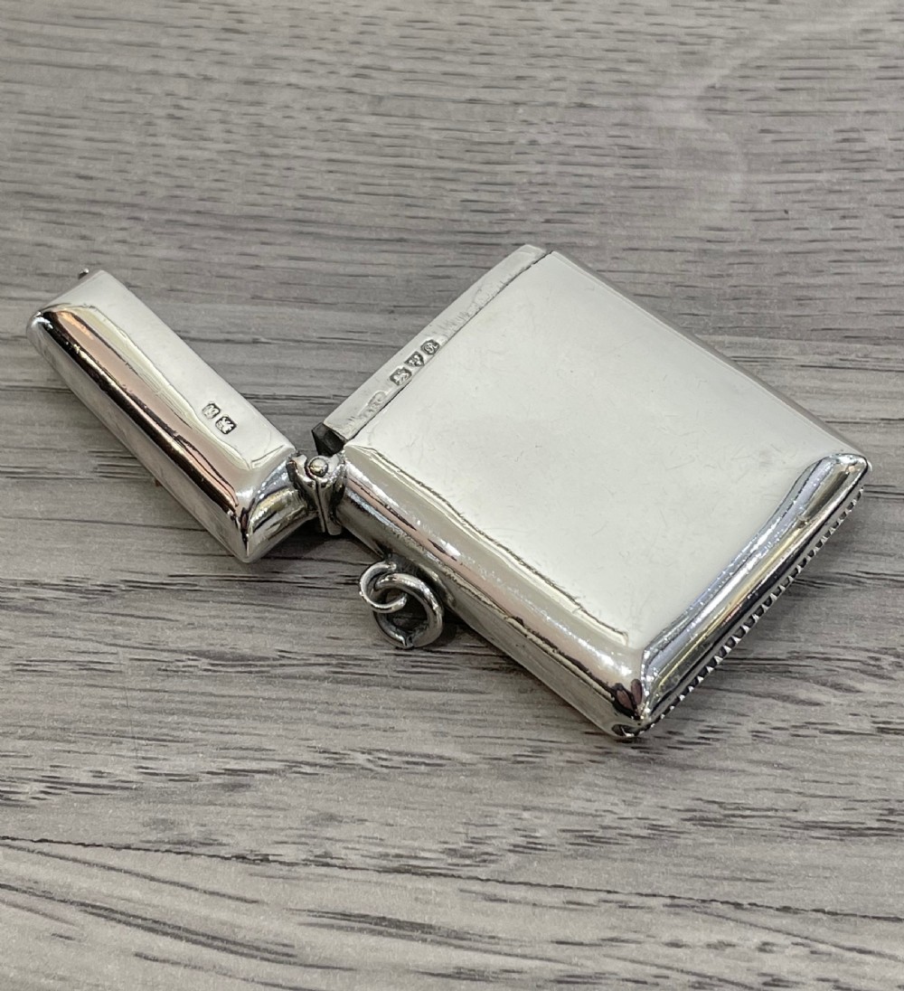 George V Solid Silver Vesta Case, Chester View V