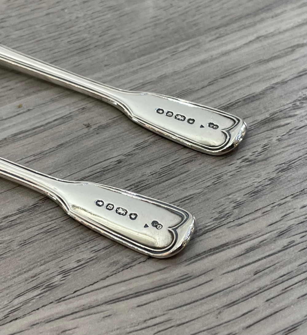 Pair of Victorian Solid Silver Salt Spoons View IV