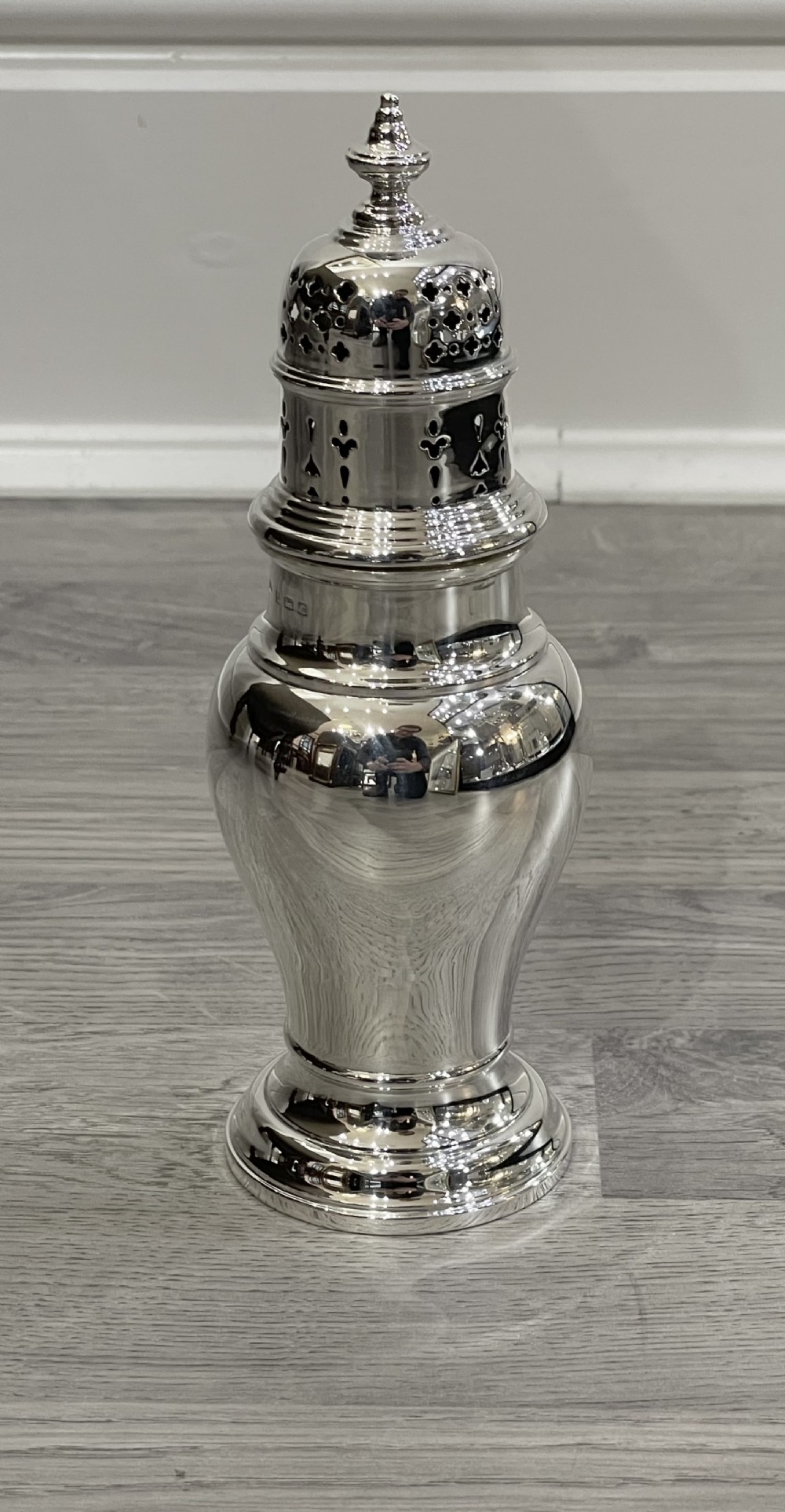 George V Solid Silver Sugar Caster by Walker & Hall