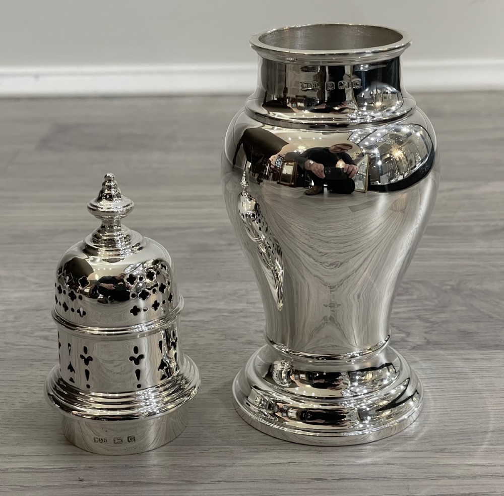 George V Solid Silver Sugar Caster by Walker & Hall View IV