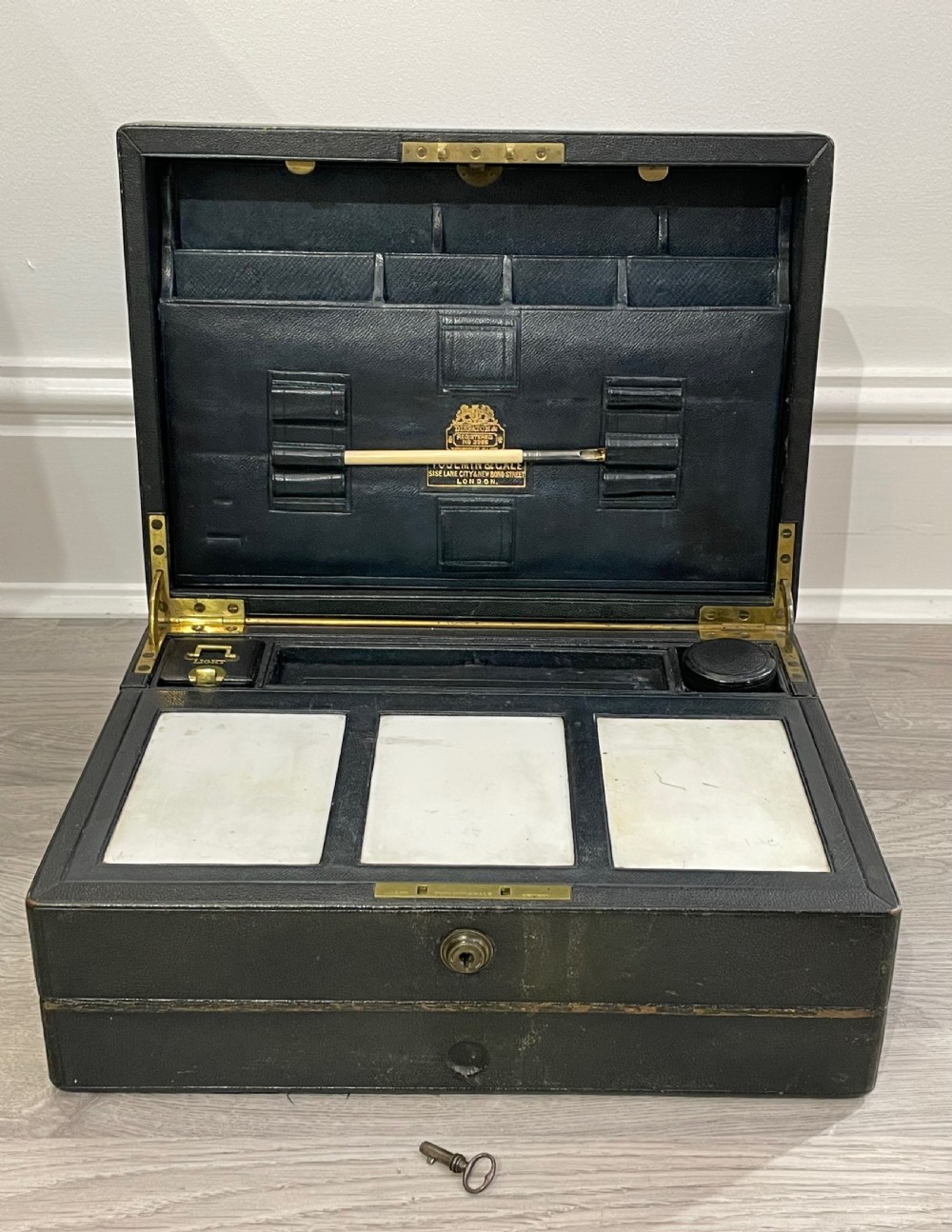 Quality Victorian Writing Slope Despatch Box By Toulmin & Gale View III