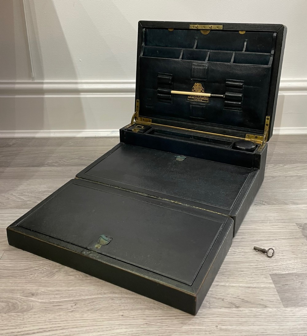 Quality Victorian Writing Slope Despatch Box By Toulmin & Gale View IX