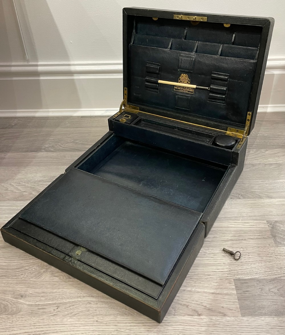 Quality Victorian Writing Slope Despatch Box By Toulmin & Gale View X