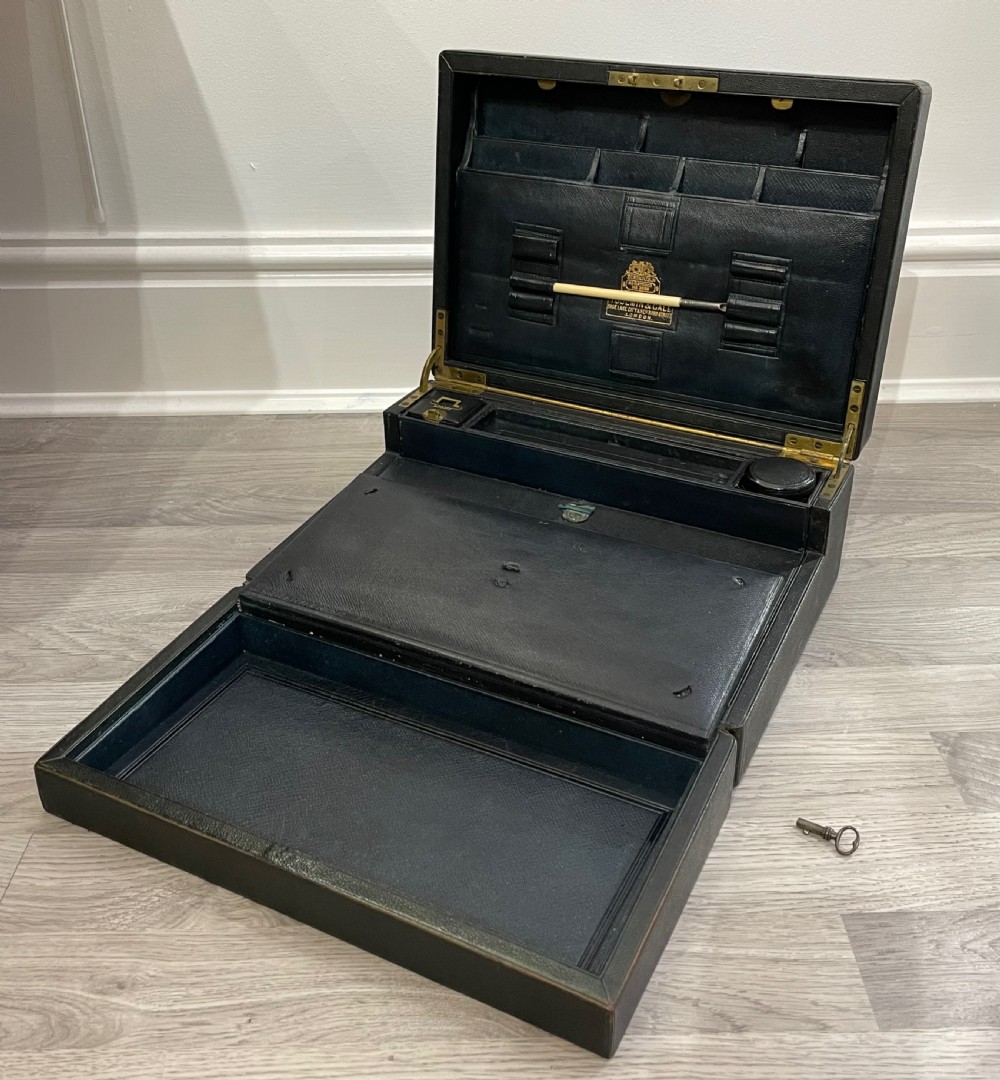 Quality Victorian Writing Slope Despatch Box By Toulmin & Gale View XI