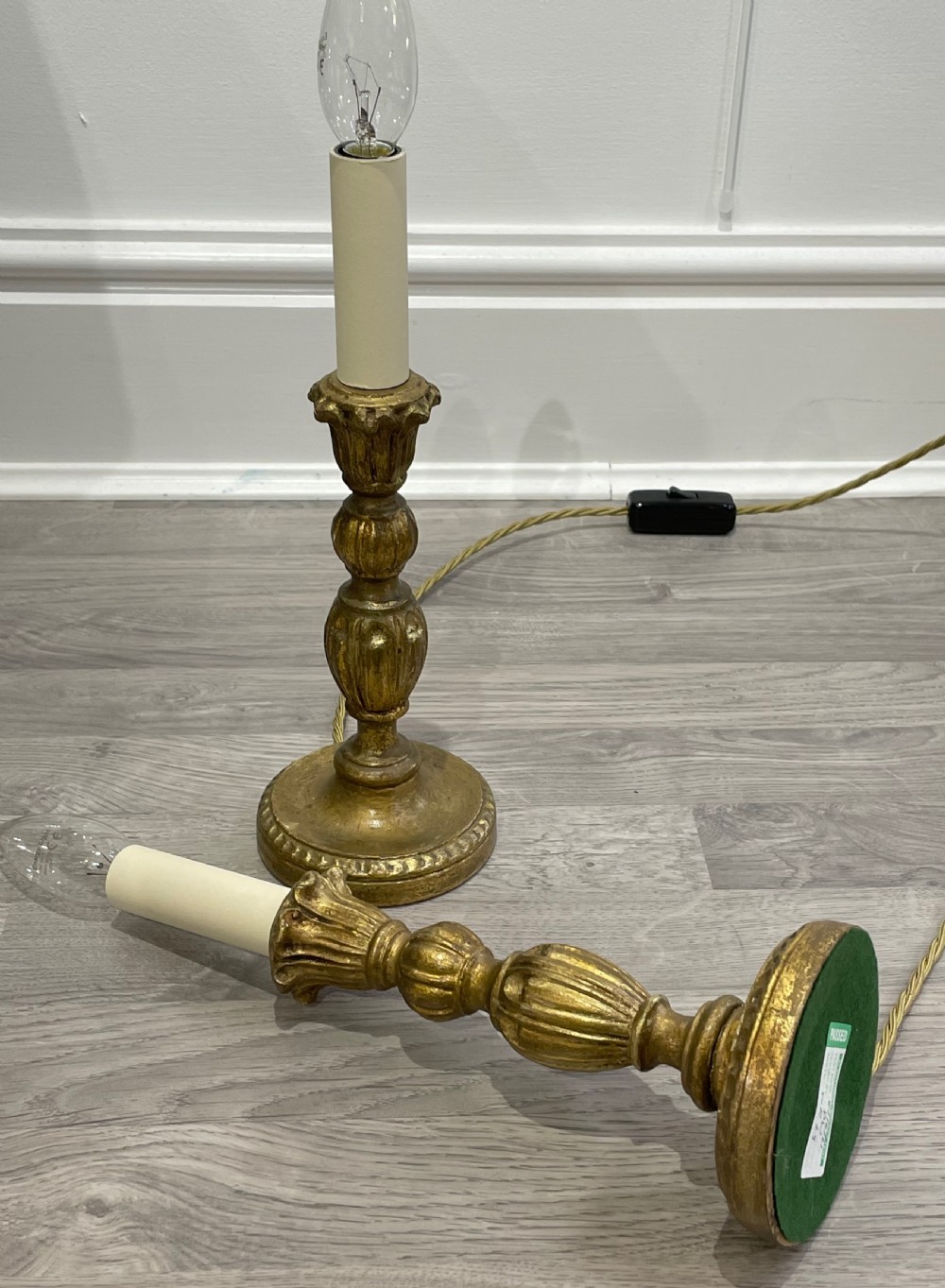 Pair of Giltwood Table Lamps View II