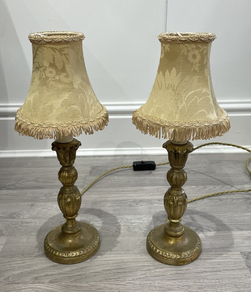 Pair of Giltwood Table Lamps View V