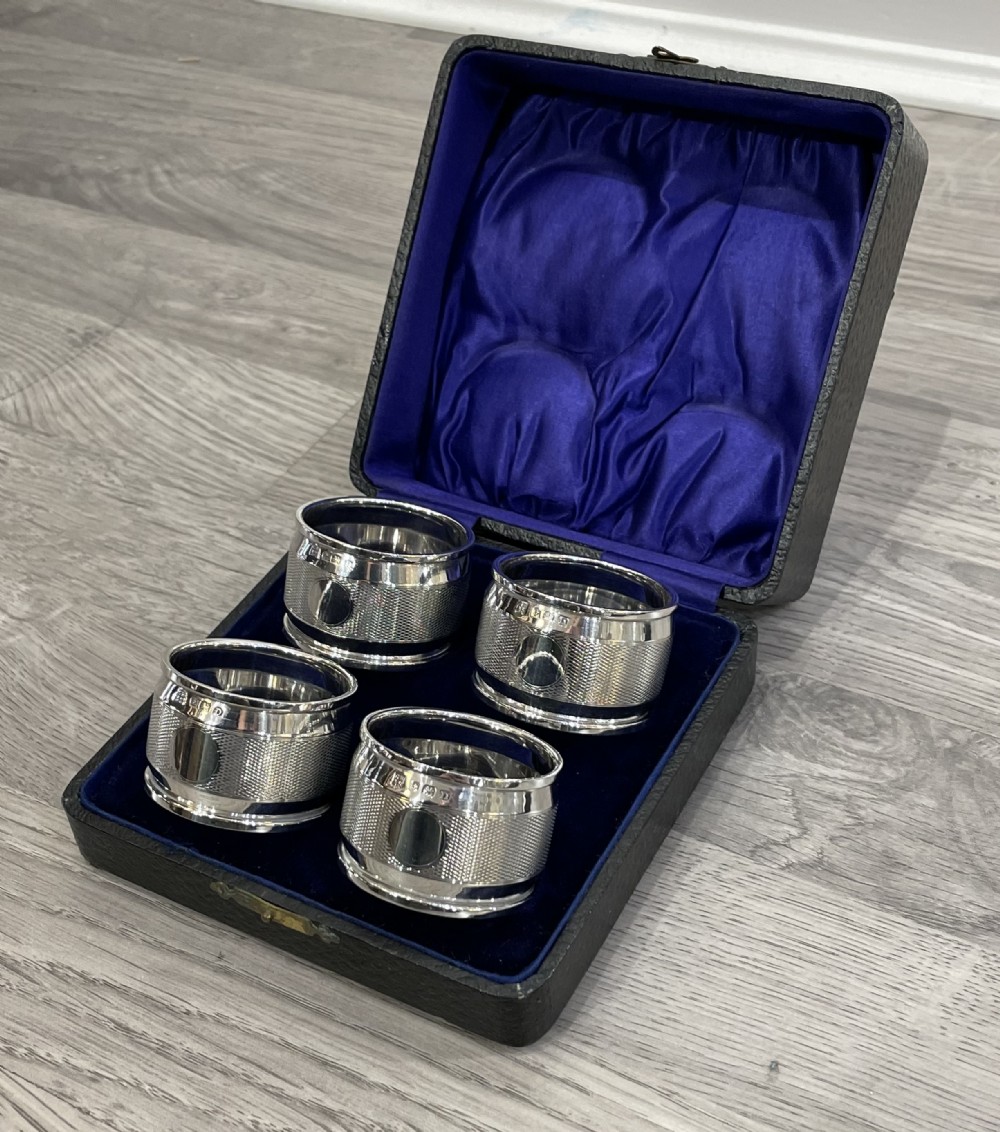 Set of Four George V Silver Napkin Rings