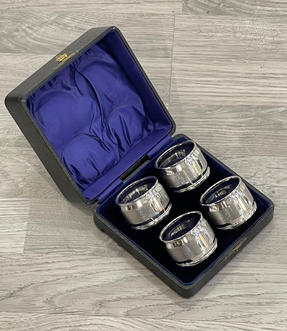 Set of Four George V Silver Napkin Rings View III