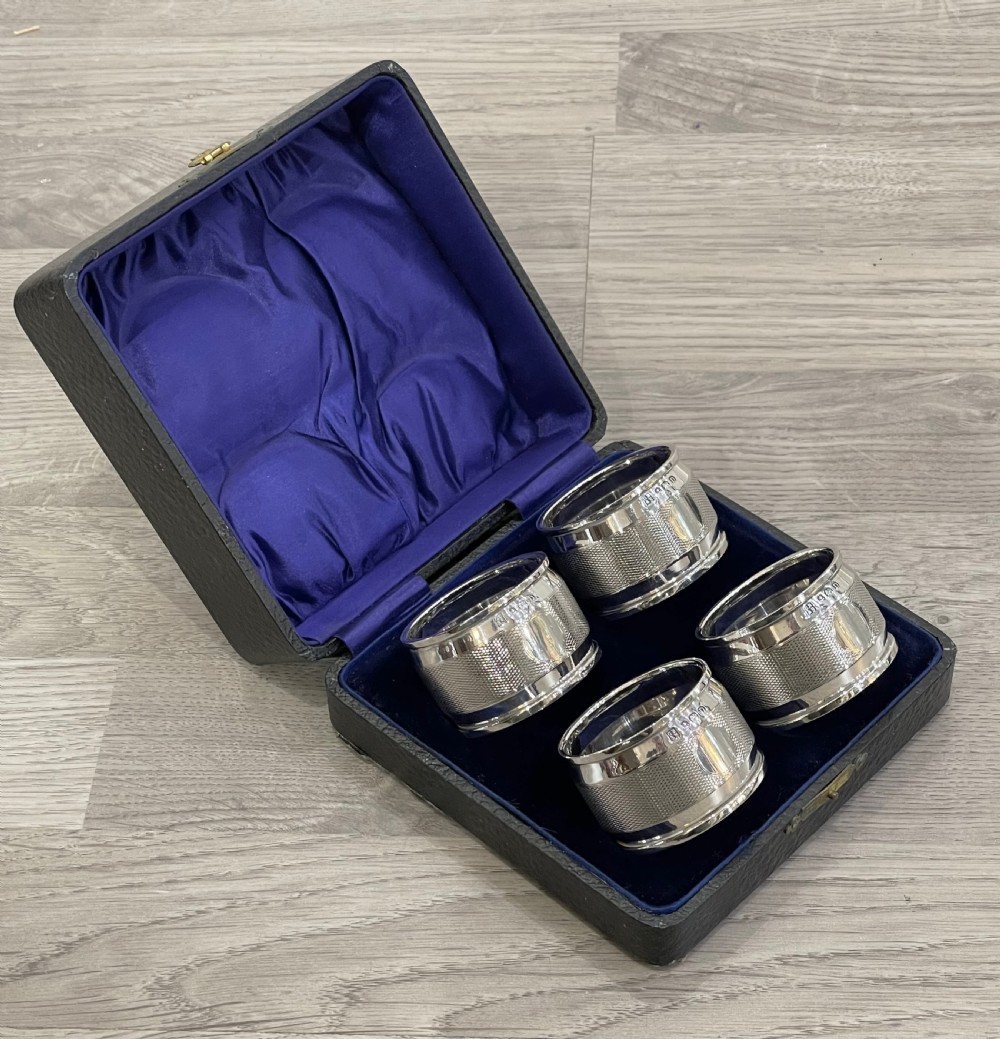 Set of Four George V Silver Napkin Rings View V