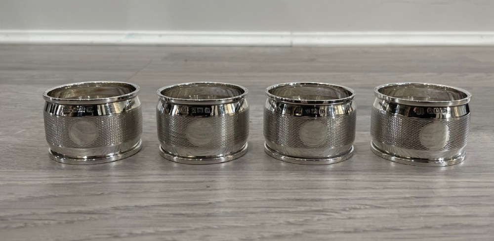 Set of Four George V Silver Napkin Rings View VI
