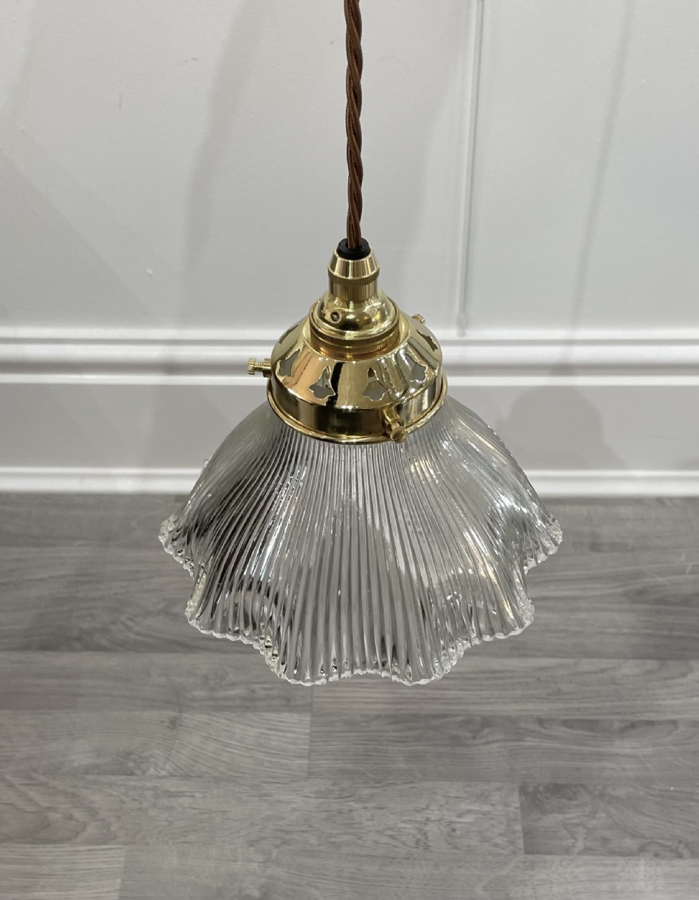 Edwardian Holophane Pendant Light