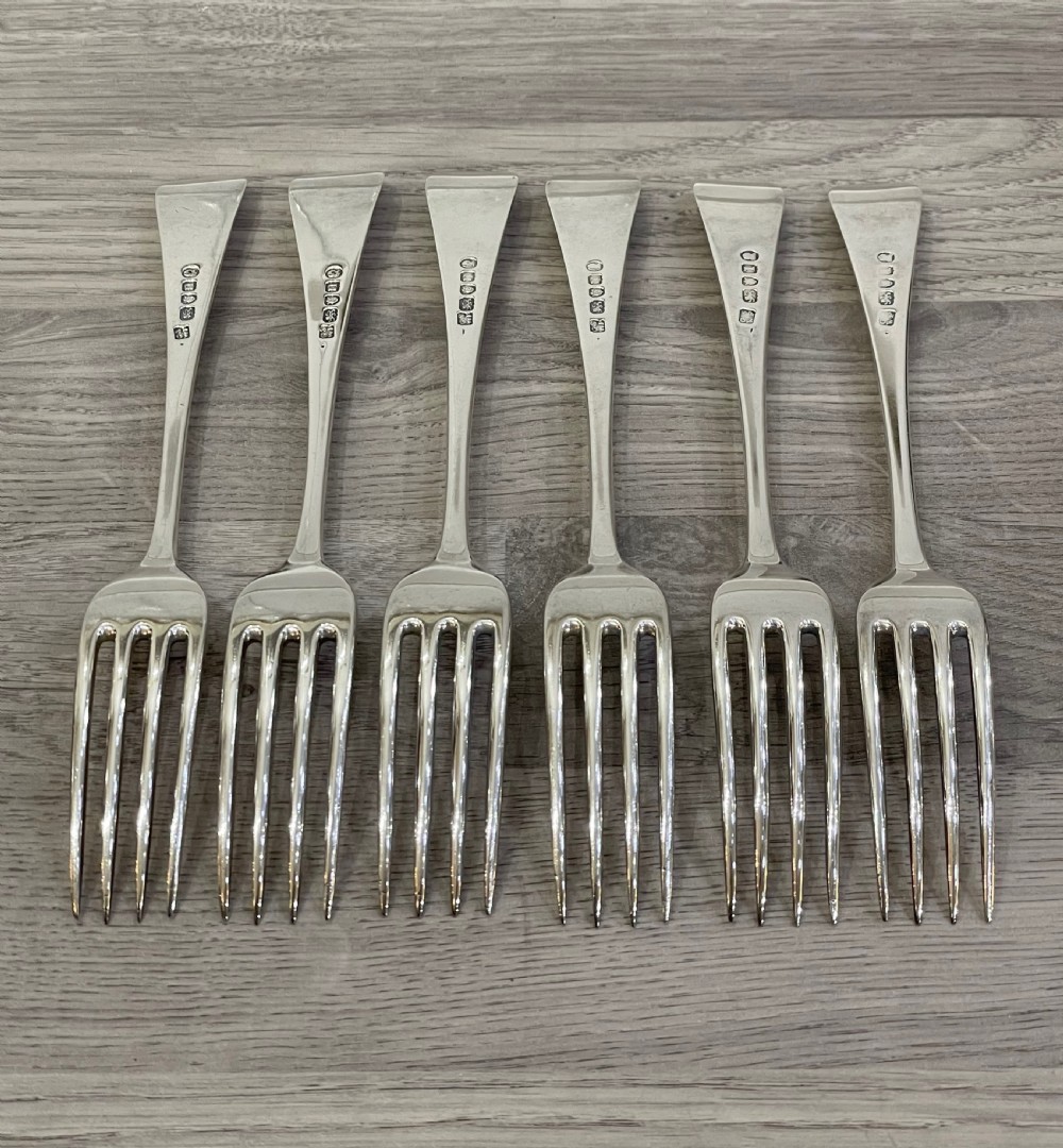 Good Set of Six George III Silver Dinner Forks, 1786-1788 View VI